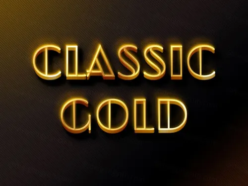 3D金色发光文字效果3D Classic Gold