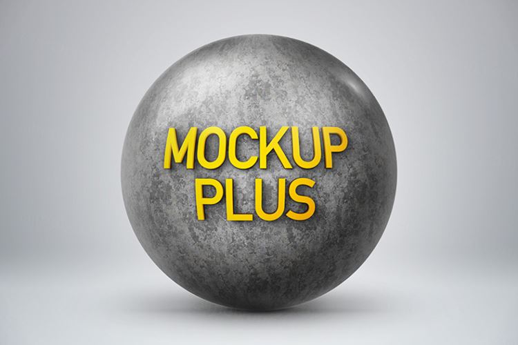 Logo on Sphere - PSD Logo Mockup Template