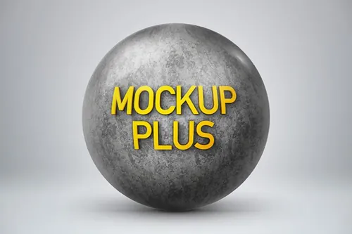 Logo on Sphere - PSD Logo Mockup Template