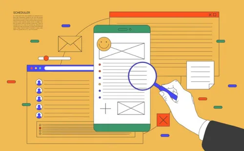 商业插画检查清单运营管理调度中心企业运作行政管理海报素材PSD模板