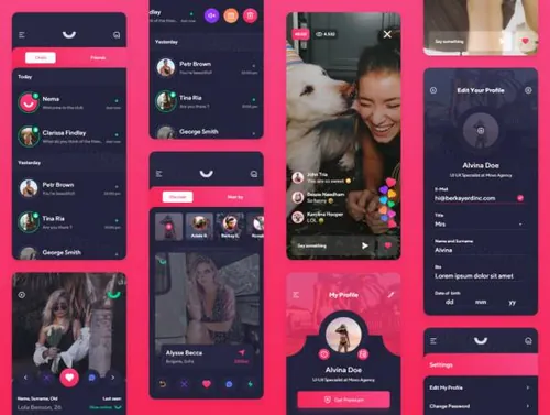 约会应用程序用户界面工具包Nema Dating App UI Kit