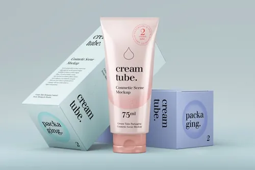 化妆品Psd奶油管样机 Cosmetic Psd Cream Tube Mockup Vol2