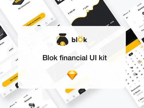 金融数据银行卡支付移动手机APP UI工具包Blok Financial UI