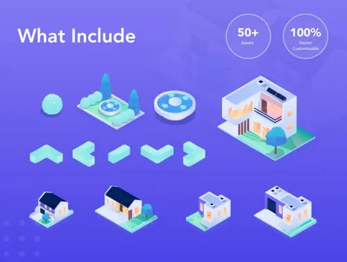 房地产等轴测套件Real Estate Isometric Kit