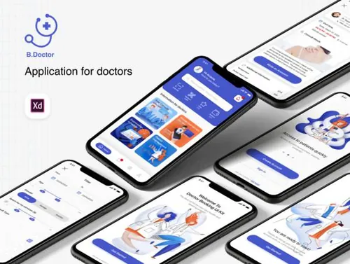 私人医生在线预约视频语音咨询挂号移动界面素材 .Doctor app