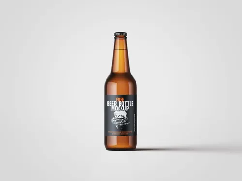 啤酒瓶包装设计样机PSD模板 Beer Bottle Mockup