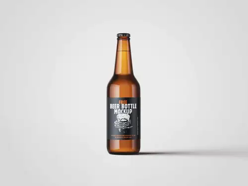 啤酒瓶包装设计样机PSD模板 Beer Bottle Mockup 样机模版