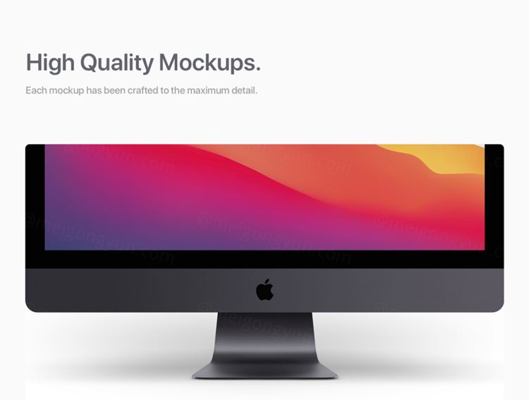 苹果全套电脑手机平板高级阴影Web UI设计提案样机贴图模板 15 Apple Devices Mockups