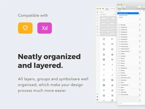 电子商务扇区用户界面工具包Sector UI Kit. E-comme