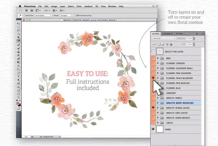 水彩花环Watercolour Wreath Creator