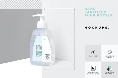 洗手液包装设计VI样机展示模型mockups