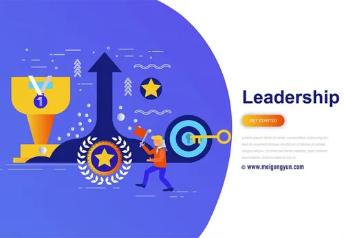 团队精神与现代商业学分制概念插图AI矢量设计素材