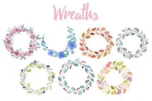 30款花卉叶子水彩插画Floral Watercolor C