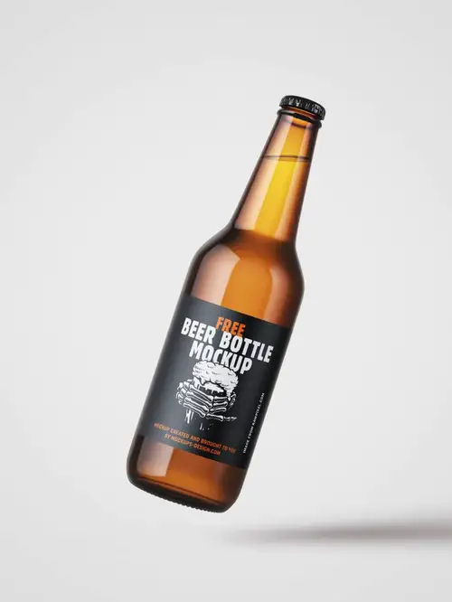 啤酒瓶包装设计样机PSD模板 Beer Bottle Mockup 样机模版