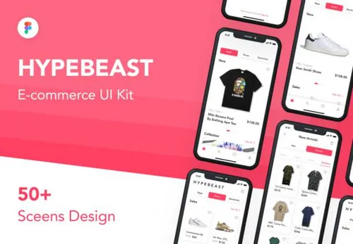电商平台移动APP UI界面素材 HypeBeast - E-comm