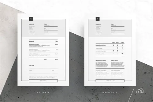 时尚黑白画册模板 Kelsey  Pitch Pack