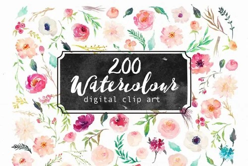 手绘水彩 Watercolor DIY pack
