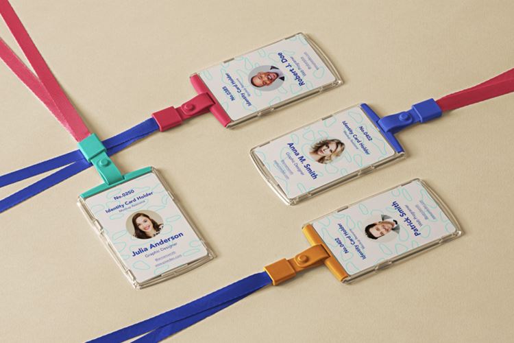 高品质员工吊牌工作证品牌设计提案样机模板 ID Psd Ca