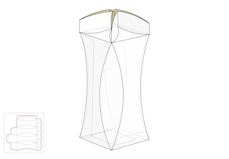 圆边盒模切图/刀模图EPS源文件