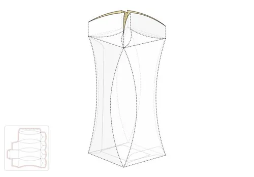 圆边盒模切图/刀模图EPS源文件