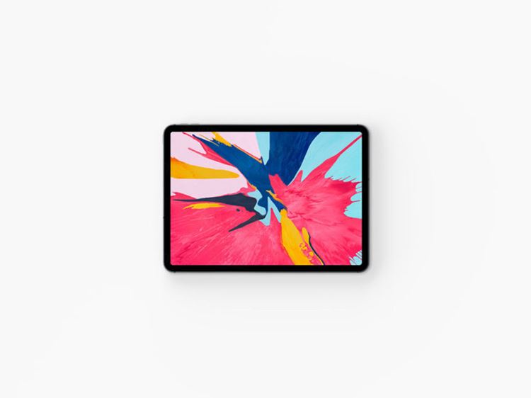 苹果iPad顶视角度贴图样机模版 Top View iPad Pro 2018 Mockup