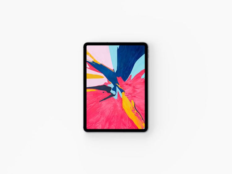 苹果iPad顶视角度贴图样机模版 Top View iPad Pro 2018 Mockup