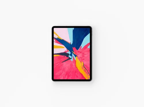 苹果iPad顶视角度贴图样机模版 Top View iPad Pro 2018 Mockup