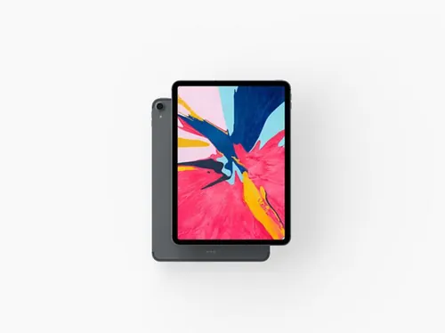 苹果iPad顶视角度贴图样机模版 Top View iPad Pro 2018 Mockup