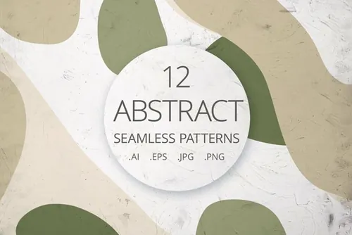 12个优雅茶木米色简约墙纸图案素材 abstract pat