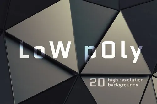 3D立体晶格化多边形抽象高清图 3D renders of