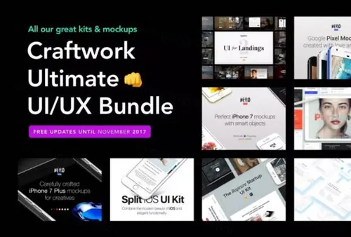 13套完美的UI/UX Kit打包下载4.22GB[sketch、ps