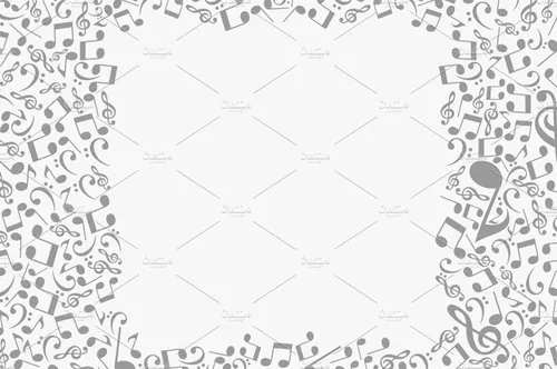 音符边框矢量插图Musical frame