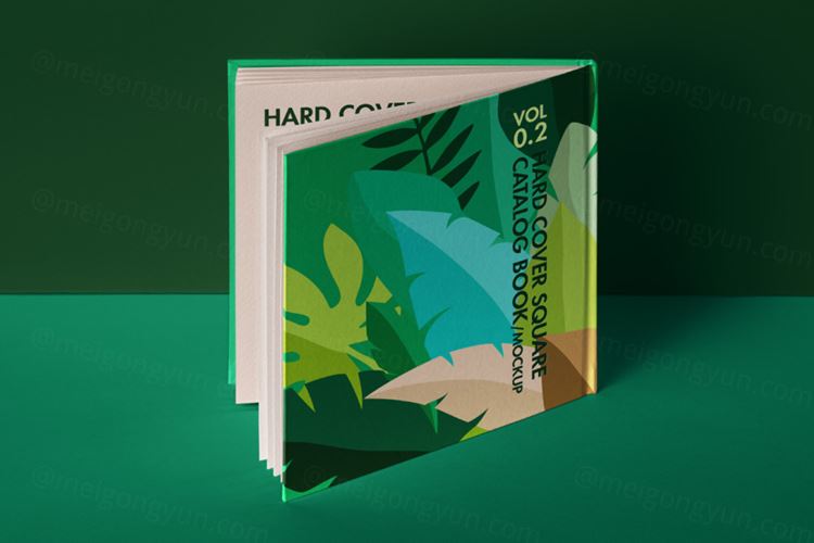 书籍封面封底设计提案样机PSD模板 Back Psd Squ