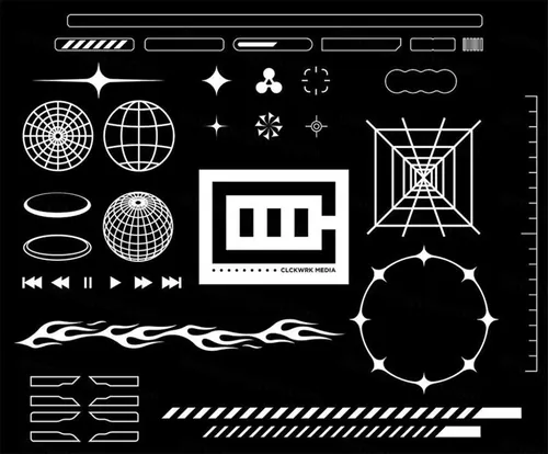 酸性艺术超酷矢量图形合集包 CLCKWRK MEDIA - NIFTY LIL BITS