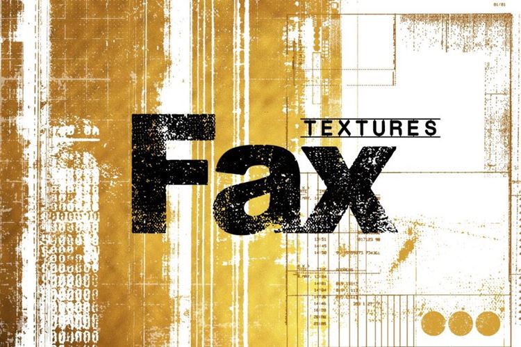 复古模拟旧传真复印效果做旧仿旧矢量纹理合辑 Fax Text