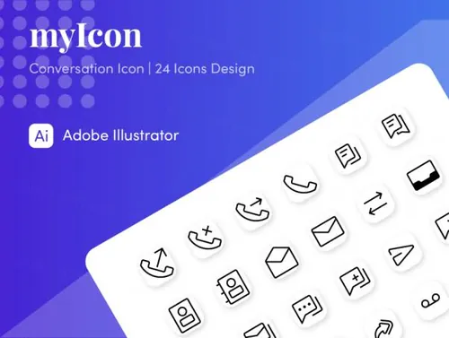 博客和电商 图标myIcon Conversation Set