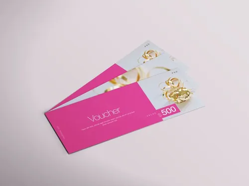 礼品券/提货券设计图样机模板 Gift Voucher Mockup