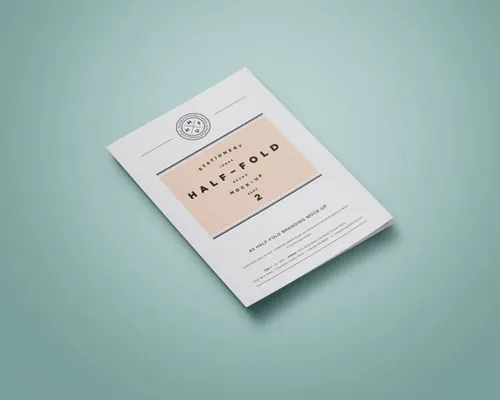 A3纸张贴图PSD模板Psd A3 Half Fold Mock-Up