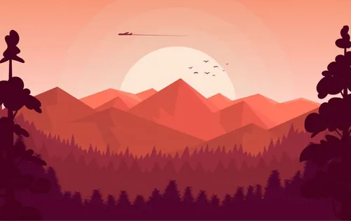 矢量景观插图Vector Landscape Illustration