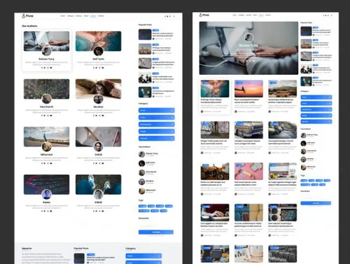 酷黑博客XD模板Pivaz Blog XD Template