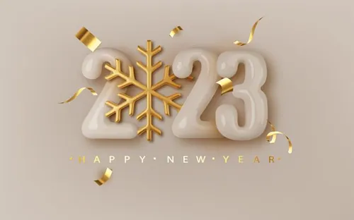 2023年新年快乐礼盒火花晶莹剔透数字跨年海报EPS矢量横幅