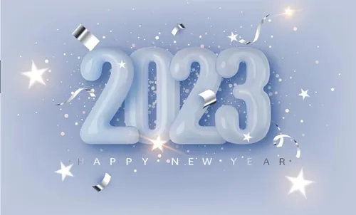 2023年新年快乐礼盒火花晶莹剔透数字跨年海报EPS矢量横幅