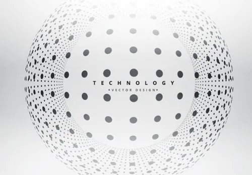 科技感高清背景震撼粒子球形波纹未来连接互联网大数据AI矢量设计素材模板1930