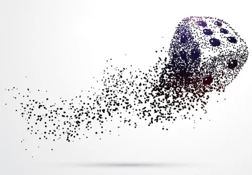 科技感骰子高清背景震撼粒子球形波纹未来连接互联网大数据EPS矢量设计素材模板7481