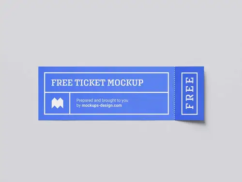 电影票音乐会票务演唱会门票设计提案样机模板 Ticket Mockup 样机模版