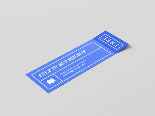 电影票音乐会票务演唱会门票设计提案样机模板 Ticket Mockup