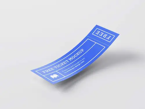 电影票音乐会票务演唱会门票设计提案样机模板 Ticket Mockup 样机模版