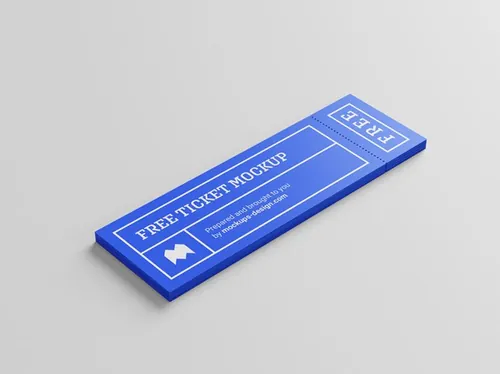 电影票音乐会票务演唱会门票设计提案样机模板 Ticket Mockup