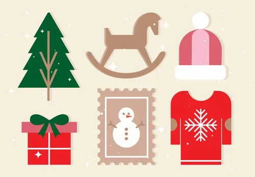圣诞节矢量设计元素Vector Christmas
