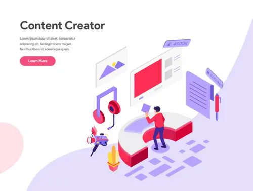 社交媒体影响力说明Media Influencer Illustrat